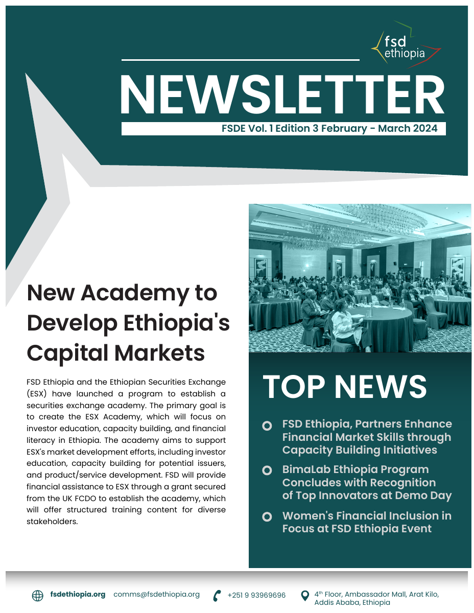 Cover of FSD Ethiopia newsletter, February–March 2024